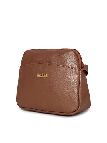 Image of KLEIO Crossbody Bag for Women | Elegant Sling Bag for Girls with Polyester Lining & Zip Closure to Carry Phone, Wallet, Makeup | Suitable for College, Parties & Travel