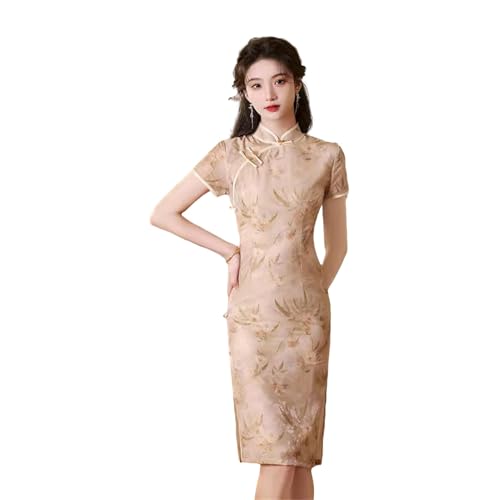 Robe d'été pour femme style chinois cheongsam robe quotidienne élégante