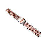 Cinturino in acciaio inossidabile da 22 mm adatto for Huawei Watch GT 4 /GT 5 Pro /46 mm/ 4/4 Pro(Titanium orange,For Huawei Watch 4 4 Pro)