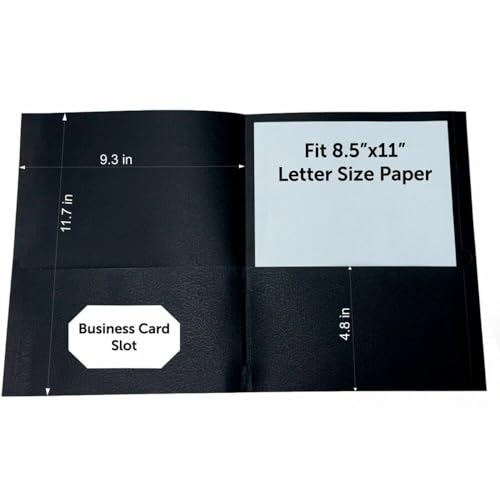 Sparco Letter Pocket Folder - 8 1/2" x 11" - 2 Internal Pocket - Black - 1 Box - 1 Each