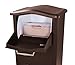 Architectural Mailboxes Elephantrunk® Package Delivery Box for Outside, Extra Large Lockable with Hopper Door, Heavy Duty Aluminum, Anti-Theft Baffle Porch Pirate Protection, Rubbed Bronze