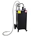 Migoda 30 Gallon Portable Gas Caddy with Manual Transfer Pump - Fuel Caddy on 4 Wheels for Cars, ATVs, Boats, Lawn Mowers, Black