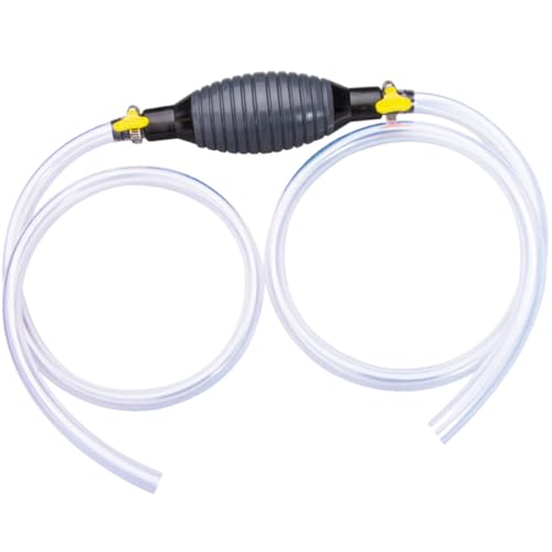 Kichvoe Bomba Manual para Transferencia de Gasolina y Aceite, Manguera de 2 Metros de Plástico Resistente, Bomba de Succión Portátil para Combustible y Queroseno, Uso Automotor y Garaje
