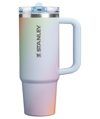 Image of STANLEY Quencher ProTour Flip Straw Tumbler with Leakproof Lid 30 oz | Built-In Straw & Handle | Cupholder Compatible for Travel | Insulated Stainless Steel Cup | BPA-Free | Sunrise Spiral