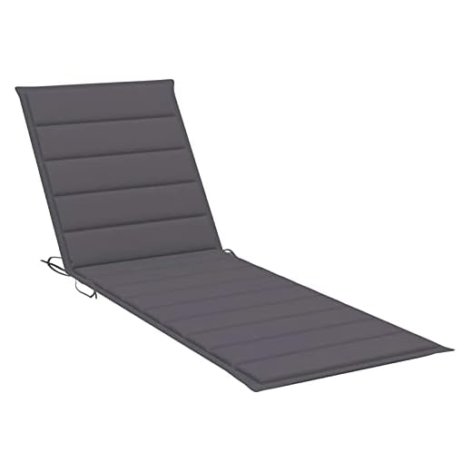 Fest-night Solstolsdyna solstolsdyna trädgårdsstol dyna solstol-kudde sittdyna utomhus solstol sittdyna utomhus kuddar för trädgårdsstolar antracit 200 x 70 x 4 cm tyg