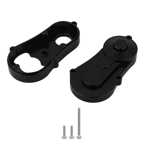 RZXYLRC Aluminum Transmission Cover Gearbox Protective Case for Losi 1/18 Mini LMT 4X4 Brushed Monster Truck RTR-LOS01026 Upgrades (Black)