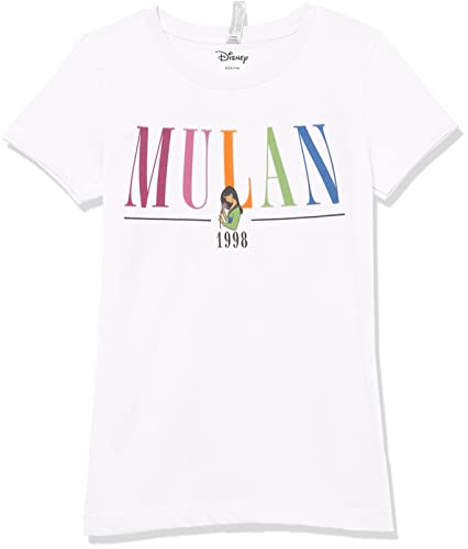Image of Disney Girl's Mulan 1998 Title Logo T-Shirt