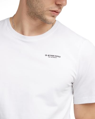 Miniatura 6 de G-Star Raw Camiseta Slim Base Para Hombre, Blanco White D19070-C723-110 , Xxl