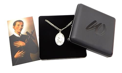 Westmon Works St Gerard Pewter Medal Necklace with Stainless Steel Chain Boxed Set with Patron Saint Holy Card3