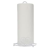Trenton Gifts Paper Towel Holder With Scrolled Heart Design - White