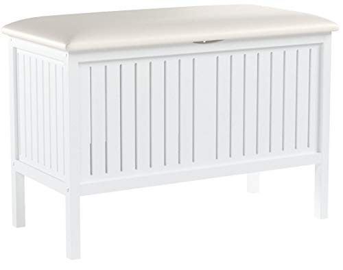 Wenko Oslo-Bathroom Bench, Wood, White, 39 x 78 x 55 cm Wenko Oslo-Bathroom Bench, Wood, White, 39 x 78 x 55 cm