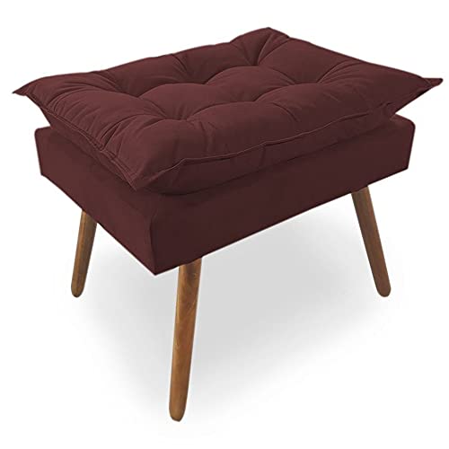 Poltrona + Puff Linda Platinum Decor Marsala