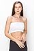 Kurve Seamless Bandeau Tube top - UV Protective Fabric, Rated UPF 50+ (Non-Padded) Made in USA, White, X-Small/Medium