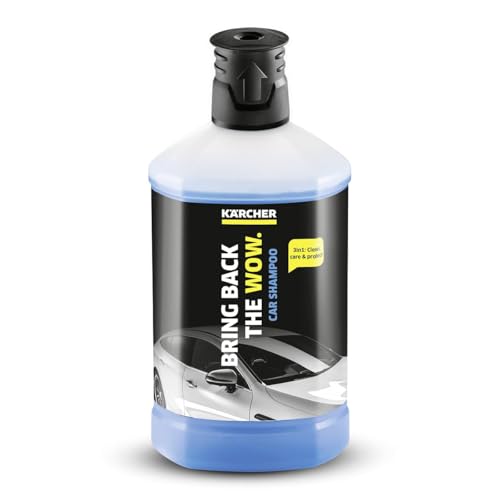 Karcher Car Shampoo 3-in-1 RM 610 - High-Performance Vehicle Wash and Wax Treatment for Pressure Washers - Active Dirt Remover with Ultra-Fast Drying Formula and High-Gloss Finish