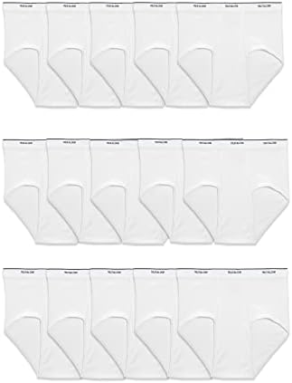 Fruit of the Loom mens Tag-free Cotton Briefs Underwear, 15 Pack - White, Large US