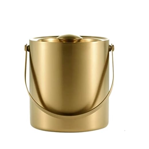 Champagnehink Ishink Champagnehink Ishink I Rostfritt Stål Creative Ice Cube-behållare För Bar Ishink Kylförvaring Ishinkar Vinhinkar (Color : Gold, Size : 3L)