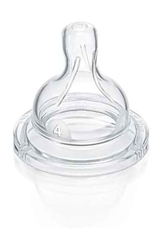 Philips Avent Fast Flow BPA-Free Nipple, 6 Months (4-Pack), (Pack of 1)