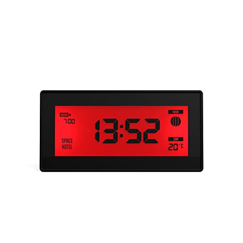 Space Hotel® Robot 10 Designer Digital Alarm Clock With Colour Lcd Display, 12/24Hr, Date Calendar, Room Temperature, Moon Phase, Snooze, 4 Levels Brightness Dimmer, Usb Powered & Battery Backup… #TOP4