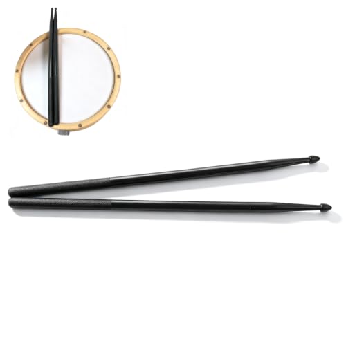 Changor Baquetas de Nylon con Cabeza en Forma de Burbuja, Mango Antideslizante, Ligero y Portátil para Bateristas (Negro) miniatura 1