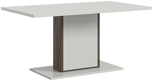 xonox.home Wohnen Falcona Esstisch Esszimmer Tisch in hellgrau Nb.mit Nox Oak dunkel Nb.,ca.160x77 x 90 cm