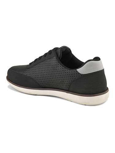 Image of San Frissco Men's Perforated Sneaker Casual Lace-Up Shoes | Soft Cushioned Footbed with TPR Sole | Comfortable and Trendy Casual Shoes for Office and College