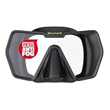 Salvimar Drake Anti Fog, Maschera Adulto Anti Appannamento, con cinghiolo in silicone, per immersioni subacquee e snorkeling, Nero