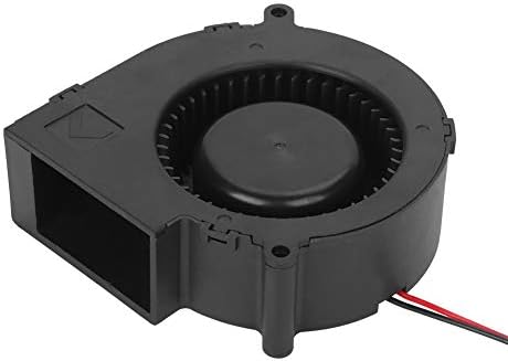 Haofy Radial Fan DC Brushless Blower, 12V Dual Ball Bearing Cooling Air Blower Fan Turbo Centrifugal BBQ Blower with 2 Pin, 97 * 97 * 32mm