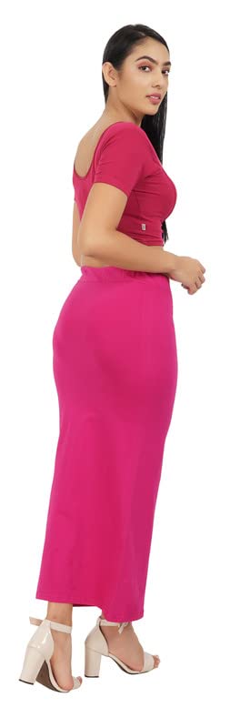 Image of Lycra Blend Cotton Saree Shapewear Petticoat for Women and Girls, Skirts Shapewear Dress for Saree