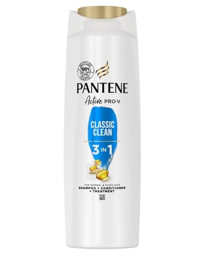 Pantene Pro-V Classic Clean 3 In 1 Shampoo + Conditioner + Treatment Brings Out Healthy-Looking Shine 400ML