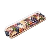 FARBERWARE Rectangular Build-a-Board Cutting Board with Single Compartment and Clear Locking Lid for Charcuterie, Snacks, and More, Bamboo