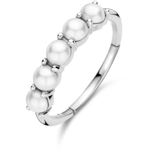 Ti Sento Milano Bague Alliance Femme Argent 925 - Perles, Argent sterling, Perles