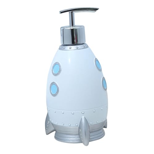 ELAYARD 火箭形状ディスペンサー ポンプ付き詰め替え用シャンプーボトル 大容量 バスルーム用液体鹸容器 おしゃれで実用的な浴室用ポンプ