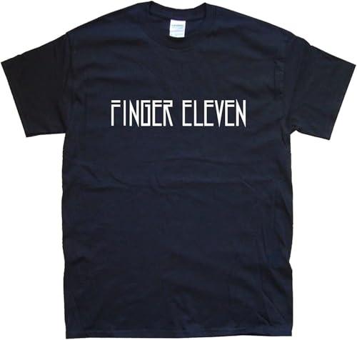 ZJFRRQZ Finger Eleven Mens Women T Shirt 100% Cotton Sizes Colours Black, White Manches Courtes(Small)