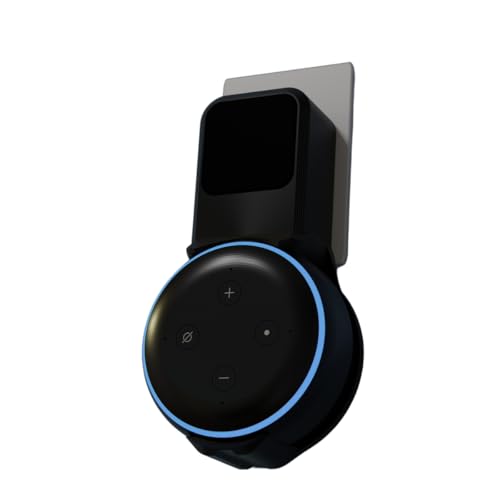 Splin Suporte de Tomada sem fio para Amazon Alexa Echo Dot 3 modelo compacto (preto) - máxima durabi