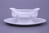 royal limoges indiana  Generisch Sauciere mit Teller einteilig Royal Limoges Traviata weiÃŸ