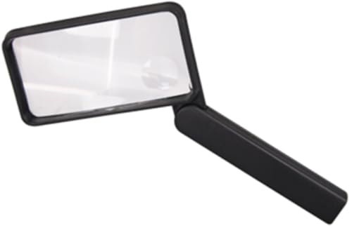 FACKELMANN 60320 Lupe, Kunststoff, Schwarz, 22,6 x 11,6 x 2 cm