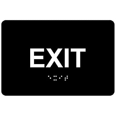compliancesigns acrílico Ada salida señal, 6 x 4 pulgadas táctil + braille negro | Ya disponible en tu tienda friki favorita! En mundofriki.es! compliancesigns acrílico Ada salida señal, 6 x 4 pulgadas táctil + braille negro | Ya disponible en tu tienda friki favorita! En mundofriki.es!