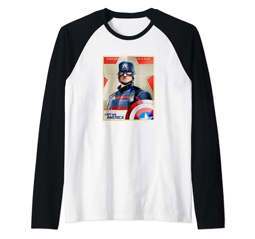 Captain America Man With A Plan Raglan baseball tee Marvel