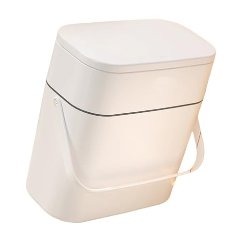 Poubelle de salle de bain 12l push-top anti odeur et hygiénique