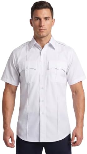 First Class mens Polyester Uniform Shirt Button Down Shirt