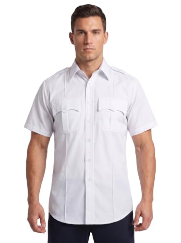 First Class Short Sleeve Uniform Shirt S White