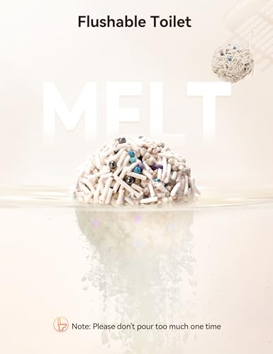 Meowant 5-in-1 Mixed Cat Litter, Natural Bentonite Tofu Clumping Cat Litter, Ultra Absorbent, Fast Clumping, Dust-Free, Odor Control, Flushable, 7.9lbs*2