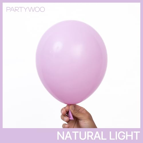 Image of PartyWoo Pink Balloons 127 pcs Different Sizes of 36 18 12 10 5 Inch Lilac Pastel Pink Purple Latex Helium Balloon Arch Kit Garland for Baby Shower Butterfly Birthday Party Decorations Pink-Q04