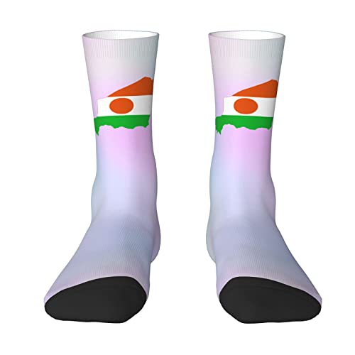 Melbrakin Drapeau carte du Niger Chaussettes d'équipage Chaussettes athlétiques d'été évacuant l'humidité pour hommes et femmes