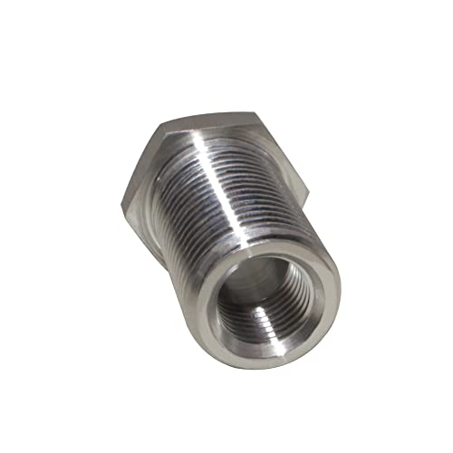 Fitvell Stainless Steel Bulkhead Fitting 1/4" Npt Female Bulked Coupler Thru-Bulk Tank Fitting Connector 1-1/2" Length (Pack Of 2) #TOP4