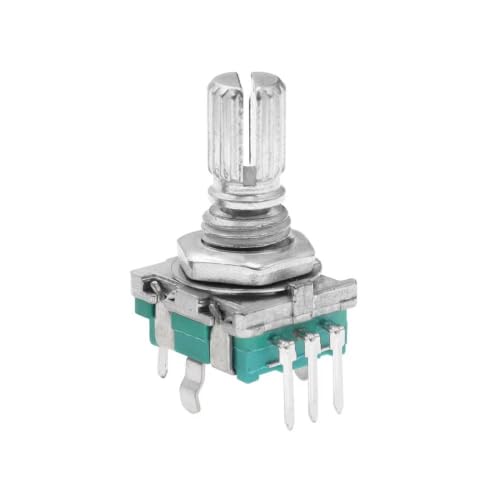 Encodeur rotatif EC11 20 positions 5 broches bouton-poussoir 360 degrés axe prune 15mm pour circuit