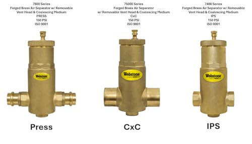 Image of Webstone 78004 Press Air Separator, 1 inch Size, Brass