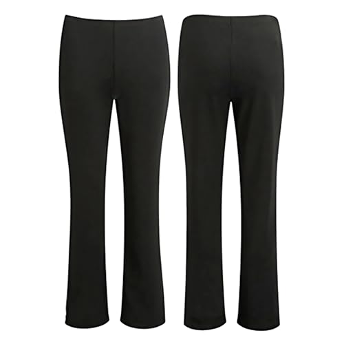 Image of Women’s Stretch Bootcut Trouser - Elasticated Waist Pull On Trousers with Bottoms Ribbed Boot Leg for Office, Yoga & Casual Wear (Sizes 8–24) (UK, Numeric, 22, Inside Leg 31", Black Pack of 1)