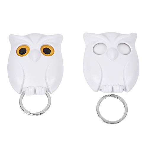 Cabilock Animal Keychains 2Pcs Self- Adhesive Key Ring Magnetic Owl Shape Key Hanger Hook Wall Mounted Keychain Holder Clothes Bag Rack For Home Office Wall Door White Wall Clothes Rack #TOP25