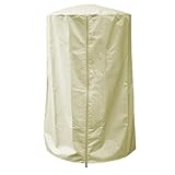 Solaughguy Heizungsabdeckung für den Außenbereich, 61 x 96,5 cm, wasserdicht und Sonnenschutz, Schutzhülle für Heizgeräte im Freien, 210D Oxford-Stoff mit Staub (beige)